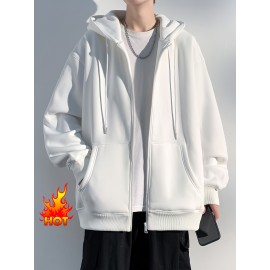 Men's Hooded Jacket Casual Long Sleeve Hoodies With Zipper Gym Sports Hooded Coat For Spring Fall