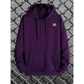 Men's Long Sleeve Pattern Print,Hoodies Street Casual Sports And Fashionable With Kangaroo Pocket Sweatshirt,Suitable For Outdoor Sports,For Autumn And Winter, Fashionable And Versatile