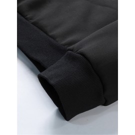 New Men's Casual Fashionable Solid Color Crew Neck Sweatshirts For Autumn And Winter