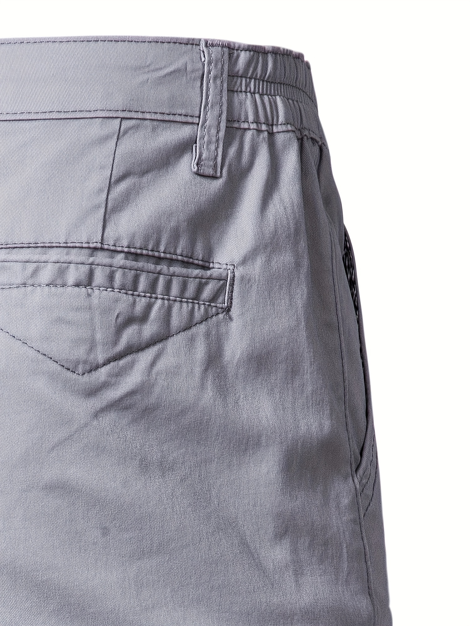 mens classic fit cotton twill flat front solid chino short with slant pockets and elastic waist details 24